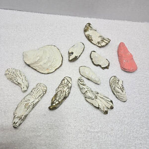 Unbranded Decor Oyster Shells One Size White Gold